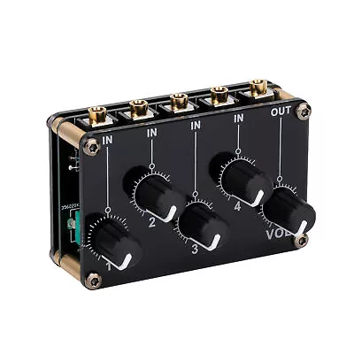 4 Channels Audio Mixer Stereo Sound Mixing Console Passive Mixer 4 In 1 Out V3N2 • $16.72