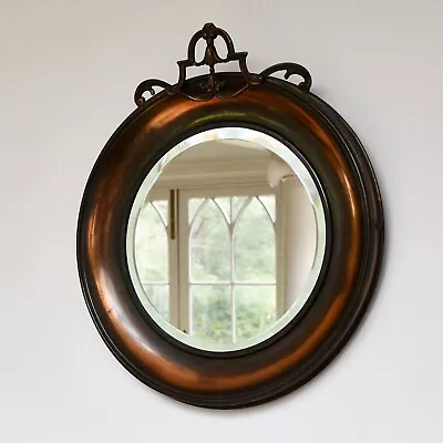 Early 20th Century Copper Hall Console Bedroom Bathroom Side Table Mirror • £295