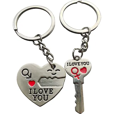 Key To My Heart Love You Couples Keyring Set His Hers Valentine Anniversary Gift • £2.99