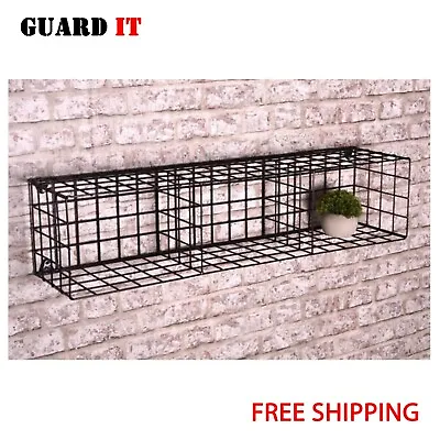 Metal Wire Mesh Storage Cube Wall Unit Shelves • £48.50