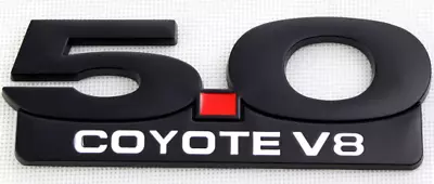 $22.58 • Buy 2011-2014 BLACK 5.0 COYOTE V8 Emblem Mustang GT5.0 Alloy Badge Logo