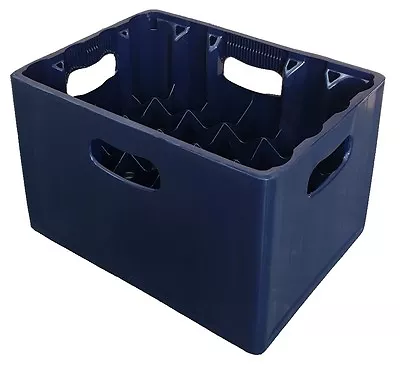 24 Compartment 330ml Lager Bottle Plastic Stacking Beer Milk Glass Bottle Crate • £45.55