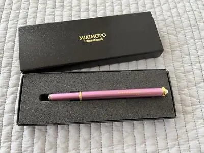 MIKIMOTO International Ballpoint Pen Purplish Pink Gold With Pearl • $49.13