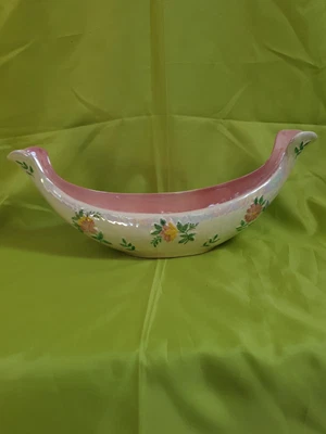 £30 • Buy Rare Large Maling Lustre Ware Gondola Shape Bowl Floral Decoration C 1930's 