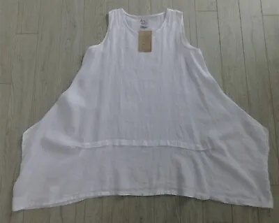 Nwt Match Point La Fixsun White Linen Tunic Tank Top Top Small S Msrp $78 • $42