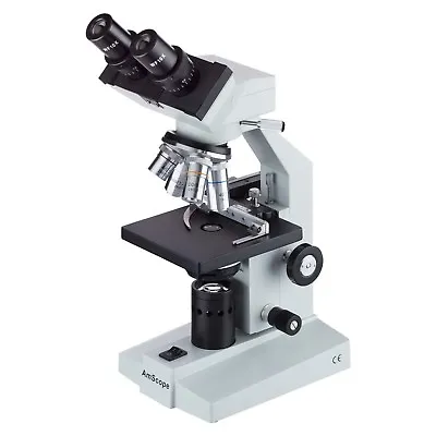 AmScope 40X-2000X Binocular Biological Microscope With Mechanical Stage • $242.99