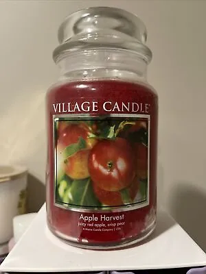 New Village Candle Apple Harvest Large Jar Scented Candle 26 21.25 Oz Two Wick • $19.99