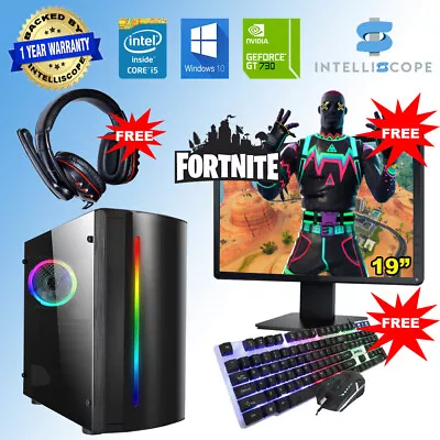 £274.99 • Buy Fast Gaming PC Computer Bundle Intel Quad Core I5 16GB 1TB Windows 10 2GB GT730