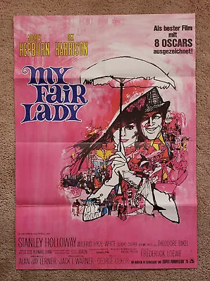 Vintage Original AUDREY HEPBURN - MY FAIR LADY Movie Poster Art Film • $99.95