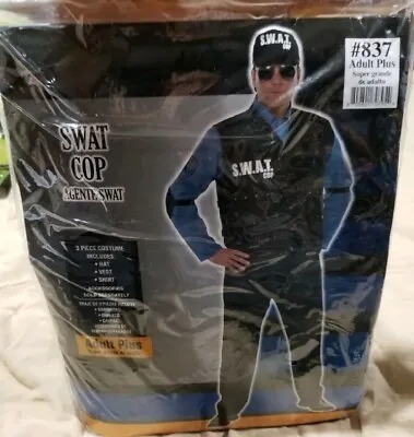 SWAT Cop Officer Halloween Costume Size Adult Plus Size 48-52  • $32.99