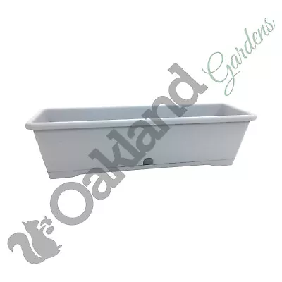 60cm Window Box Trough Light Grey  Planter For Garden Plant Pot Tray | X 1 • £11.95