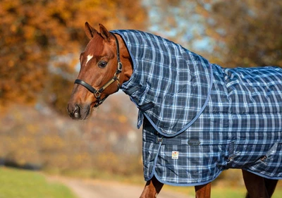 £45.90 • Buy Rhino Stable Hood 150g Navy Check/Indigo