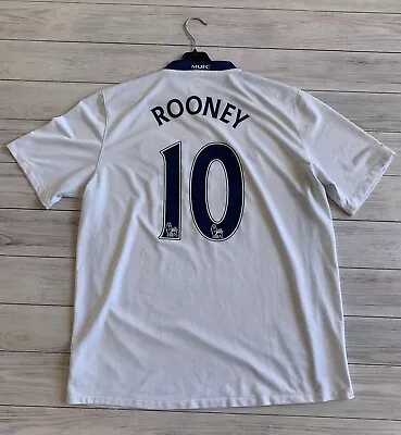 Manchester United 2008 - 2009 Away Football Shirt Jersey Nike Size L #10 Rooney • $79