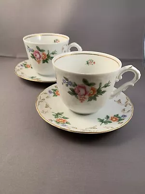 $49.95 • Buy Vista Alegre VA Portugal Bouquet Cup And Saucer Set Of Two Roses Floral