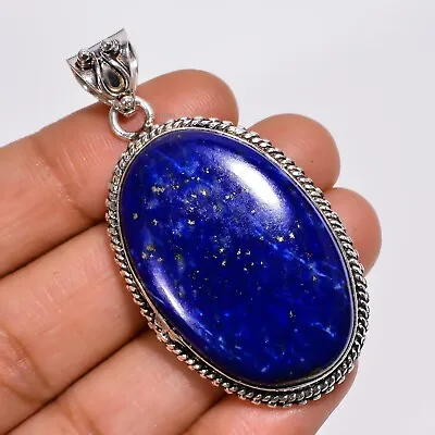 Lapis Lazuli Gemstone Pendent 925 Sterling Silver Designer Gift Jewelry MO2302 • $13.81