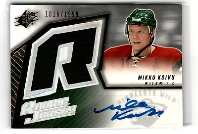 2005-06 SPx Rookie Jersey Auto #232 Mikko Koivu RC 1016/1999 (T13) • $14.99