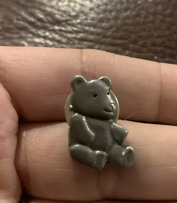 Vintage Danforth MVB Pewter Maiden Vermont Pinback Teddy Bear 1984 Lapel Hat Pin • $5.50