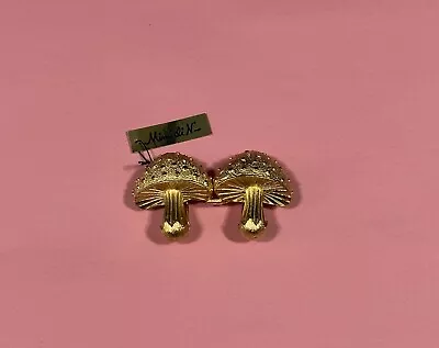 Vintage Mimi Di N Mushroom Interlocking Belt Buckle Gold Tone • $35