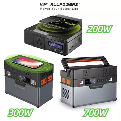 ALLPOWERS 200/300/700W Portable Power Station Portable Solar Generator Camping • $359.99