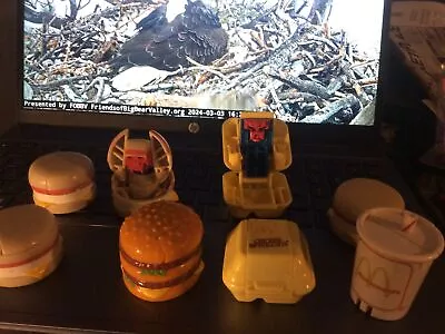 Mcdonald’s Food Transformers Toy Lot 8 Pcs Big Mac Nuggets Shake Breakfast Sandw • $16