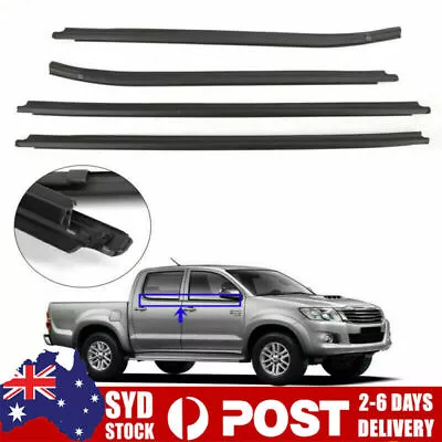 4PCS Weatherstrip Window Moulding Trim Seals For Toyota Hilux Double Cab 05-15 • $43.95