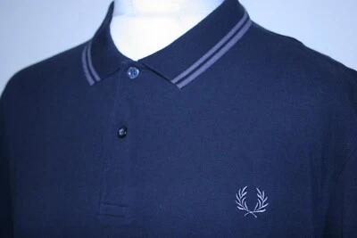 £0.99 • Buy Fred Perry Twin Tipped M3600 Polo Shirt - XXL/2XL - Navy/Gunmetal- Excellent Top