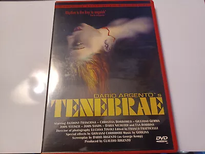 TENEBRAE - Dvd - UNCUT / DARIO ARGENTO.. DIR APPROVED VERSION • £6