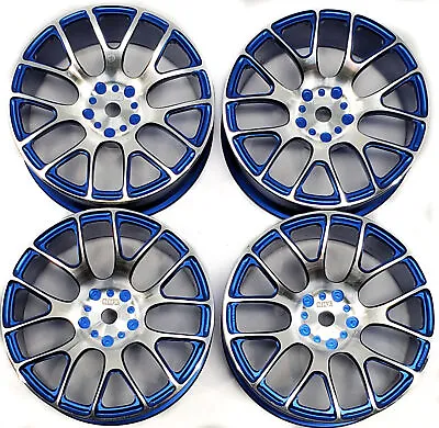 $29.95 • Buy NHX RC 14 Spoke Aluminum Wheel Rim 12mm Hex 1/10 On Road Blue 4pcs