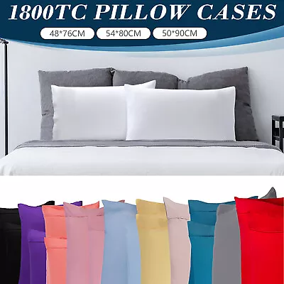 2X Soft Pillow Cases Pillowcases Standard Queen King Cover FiveColours 2022 NEW • $13.49