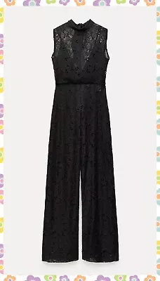 Nwt Zara Mixed Jumpsuit With Lace Zw Collection • $34.99