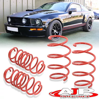 Red Coil Height Drop Suspension Lowering Springs Set For 2005-2014 Ford Mustang • $94.99