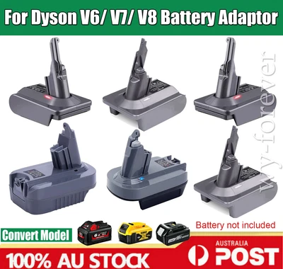 Adapter For Makita Milwaukee Dewalt Bosch 18V Battery Convert To Dyson V6 V7 V8 • $49.99