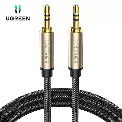 PREMIUM AUX 3.5mm CORD PC MP3 CAR Male To Male Stereo Audio Braided Cable Ugreen • $11.95