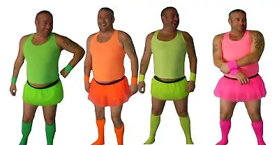 Stag Party Costumes Neon Guys  Full Sets Mens Funny Tutus Party Outfits • £14.95