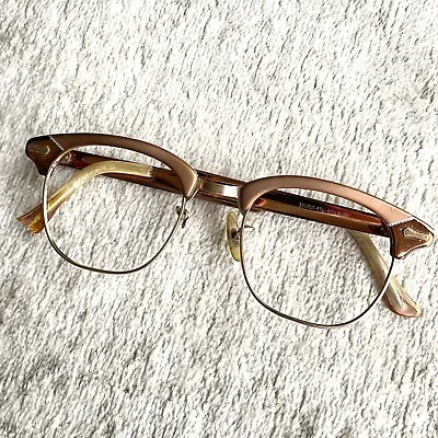 MCM PARTS ONLY Shuron 12K GF Vintage Copper Aluminum Eyeglasses Frames 46-20 USA • $71.25