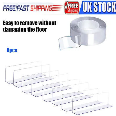 8x For Home Storage Shelf Dividers Closet Shelf Divider Rack Separator WithTape • £5.31