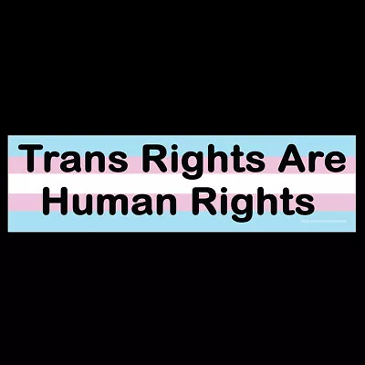 Trans Rights Are Human Rights BUMPER STICKER Or MAGNET Magnetic Transgender  • $4.99