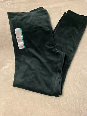 Time And Tru Women's Velvet Leggings Green XL (16-18) • $14.99