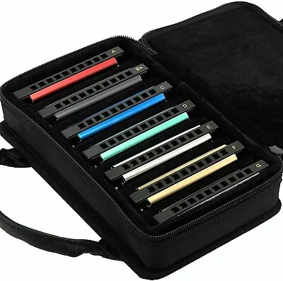 EASTTOP Mouth Organ Harmonica Set Diatonic Harmonica Set Of 7 10Holes Blues Harp • $67.50