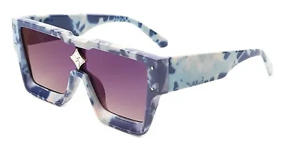 Oversized Thick Bold Square Rhinestone Sunglasses Trendy Retro Designer Fashion • $15.95