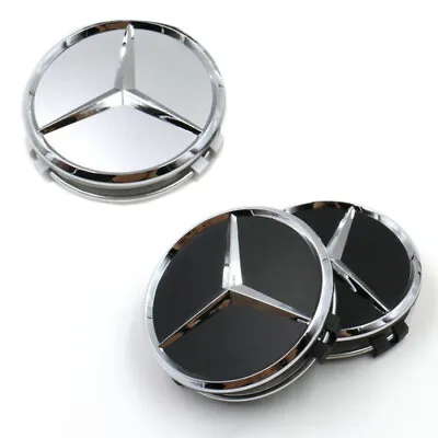 4pcs 60mm/75mm Wheel Hub Caps Tire Center Covers Logo Emblems For Mercedes Benz • $15.55