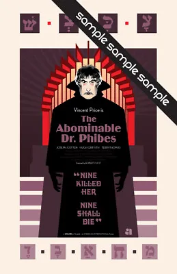 The Abominable Dr Phibes | Fan Art | 11 X 17  Horror Film Poster | Vincent Price • $12.99