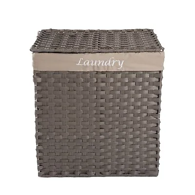£27.99 • Buy Wickerfield Faux Wicker Laundry Linen Basket With Lining Bathroom Storage 