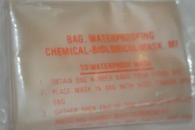 Military Vintage  M1 Gas Mask Waterproofing Bag Chemical Biological 18  X12  • $9.98