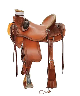 63HS 15 In Flex Tree Western Horse Saddle American Leather Trail Barrel New • $440.70