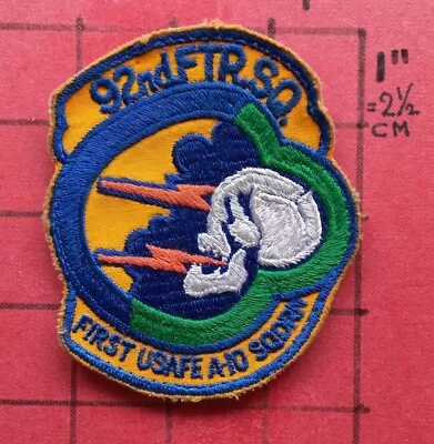 Original Patch Usafe Us Air Force 92 Fs Early A-10  Bentwaters B&t Made 4  • $10