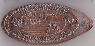 Elongated Souvenir Penny: THE BOARDWALK At DAYTONA BEACH FL  (Carousel) Z  386 • $1.59