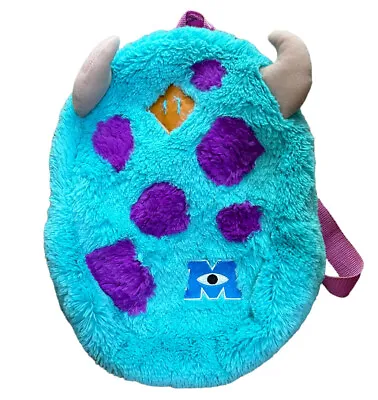 Disney Pixar Monsters University Sully Fuzzy Plush Backpack 14” Kids • $29.99