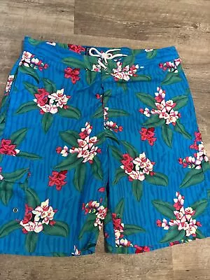 VTG Polo Sport Ralph Lauren Swim Trunk Bathing Suit Hawaiian Floral • Medium • $17.99