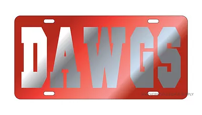 UGA GEORGIA Bulldogs Red-Silver  DAWGS  License Plate / Car Tag  • $24.95